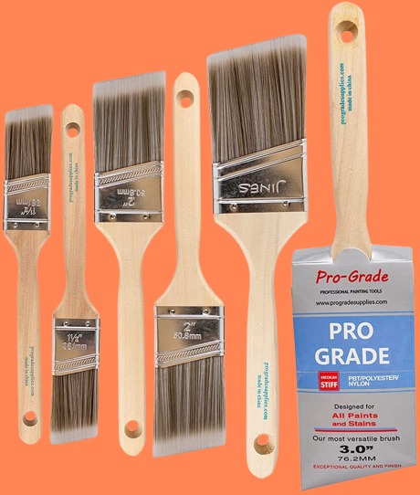Pro Grade Paint Brushes 6 Pack