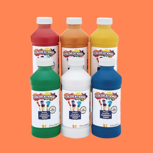 Colorations Washable Kids Paint Six Bottles