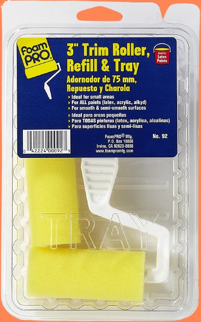 Foampro 92 Roller Refill & Tray Painting Supplies 3 Inch