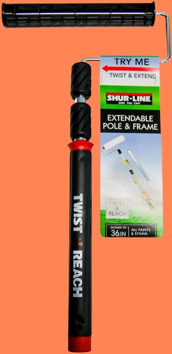 Shur Line Twist Reach Extension Pole 9 Inch Roller Frame
