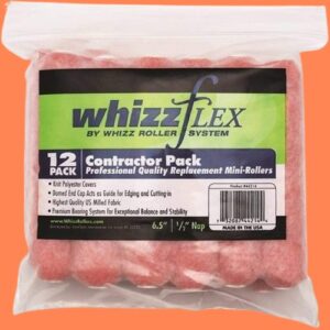 2 Inch WhizzFlex Polyester Mini Paint Roller Cover Refill 12 Pack