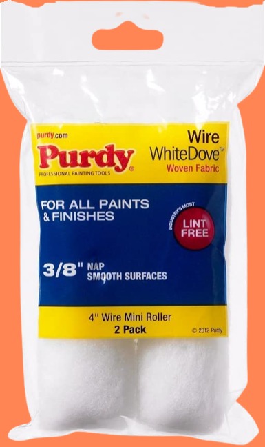 Wire Mini White Dove Roller 4 Inch 2 Pack