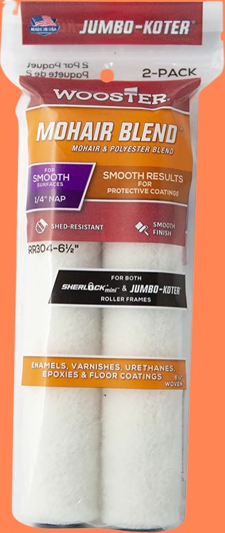 Jumbo Koter Mohair 6.5 Inch Paint Rollers 2 Pack