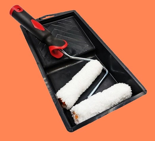 Mini Paint Roller 4 Inch Tray Set