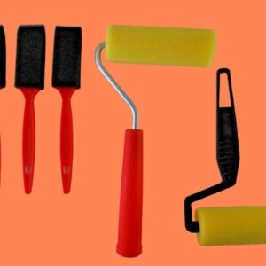 5 Pc Foam Paint Brush And Roller Set