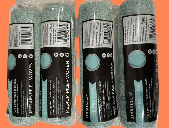 Medium Paint Pile Roller Sleeve 9 Inch X 4 Rollers