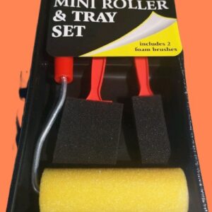 Mini Roller 2 Foam Brush Set & Tray