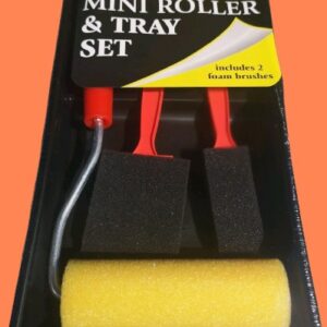 Mini Roller Set & Tray 2 Foam Brush