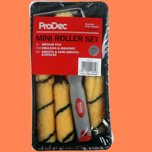 Prodec 4 Inch Paint Roller Set 5 Sleeves Kit