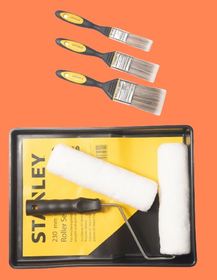 Stanley Dynagrip Paint Brush Set 9 Inch Roller Sleeve
