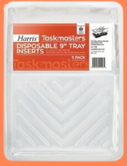 5x Harris Taskmasters Disposable 9 Inch Roller Tray