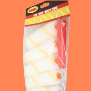 6 Pack Small Paint Rollers 10cm With Handle