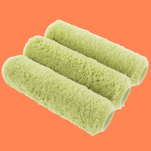 Coral Endurance Paint Roller Covers Long Pile Acrylic Sleeve Fabric 3 Piece