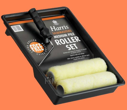 Harris Emulsion Paint Roller Tray Set 9 Inch Sleeve Roller With Handle