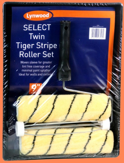 Lynwood Twin Tiger Stripe Roller Paint Tray Set 9 Inch Large Pile