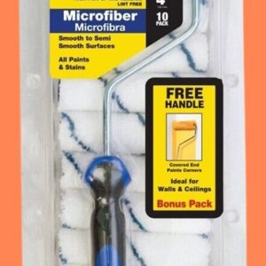 Whizz Paint Roller Covers Microfiber 4 Inch Pack 10