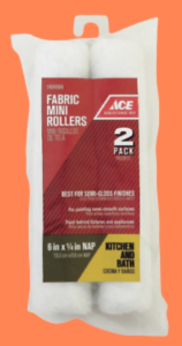 Ace 6 Inch Mini Paint Roller Cover 2 Pack