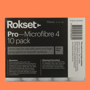 Rokset Pro Microfibre 110mm Roller Covers 10 Pack