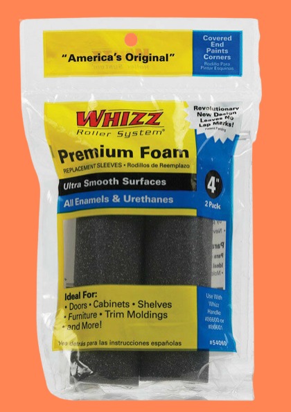 Whizz Premium Foam Paint Roller Cover 4 In 2 Pack