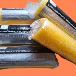 5 X Textured Paint Roller Sleeves 9 Inch X 1.5