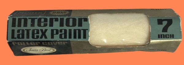 60s Sears 7 Inch Interiors Latex Paint Roller Cover Vintage Retro