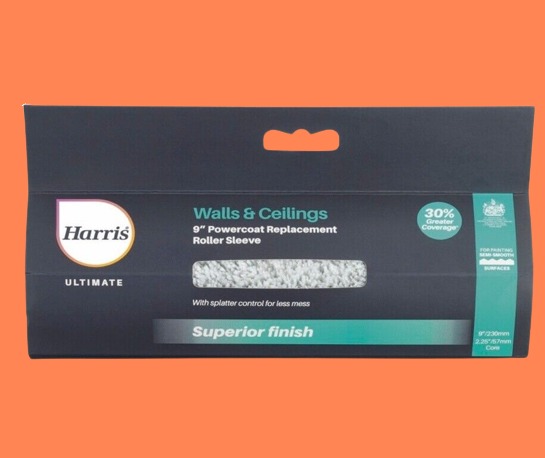 Harris Ultimate Walls & Ceilings 9 Inch Powercoat Paint Roller Sleeve