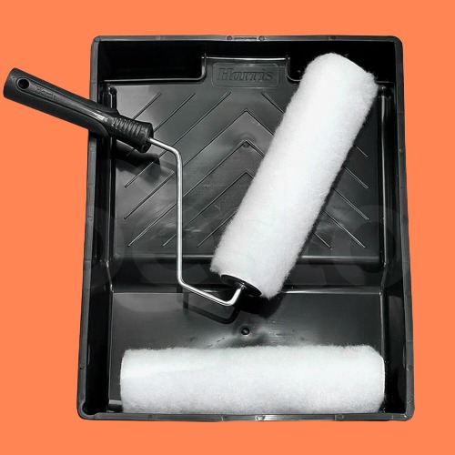 9 Inch Harris Paint Emultion Roller With Tray Spare Refil Sleeve DIY