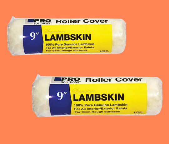 9 Inch Lambskin Paint Roller Cover 12” Nap Pro Solutions Pack Of 2