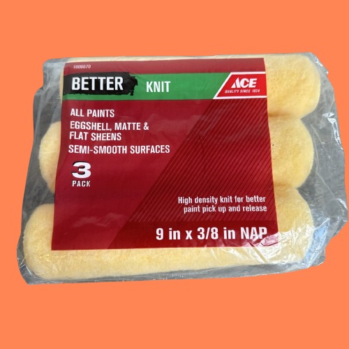 Ace 9 Inch Knit Paint Roller Cover Pack Of 3