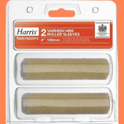 Harris Taskmasters Varnish Mini Roller Sleeves 2 Pack